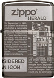 Zippo Newsprint Design Black Ice 49049
