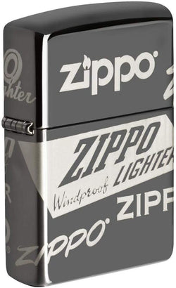 Zippo Logo Design Black Ice 49051