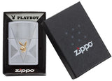 Zippo Playboy Art Deco Design Satin Chrome 49069