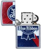 Zippo Pabst Blue Ribbon Logo Street Chrome 49077