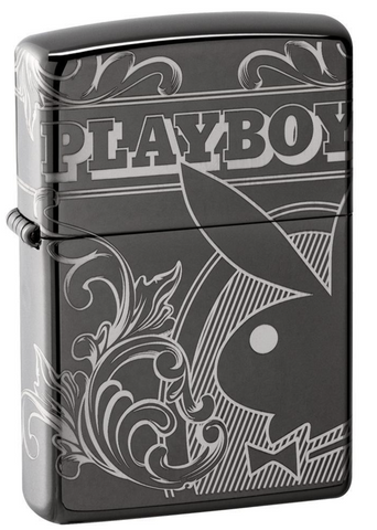 Zippo Playboy Laser 360° Design Black Ice 49085