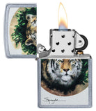 Zippo Spazuk Tiger Design Street Chrome 49090