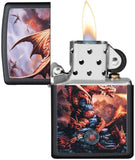 Zippo Anne Stokes Fire Breathing Dragon Black Matte 49097