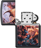 Zippo Anne Stokes Fire Breathing Dragon Black Matte 49097