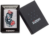 Zippo Stylized Tattoo Design Brushed Chrome 49112