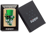Zippo Irish Skull Design Gold Dust 49121