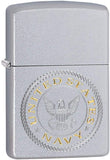 Zippo US Navy Emblem Satin Chrome 49148