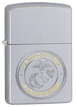 Zippo U.S. Marine Corps. Emblem Satin Chrome 49150