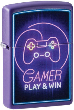 Zippo Gamer Controller Design Purple Matte 49157