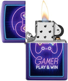 Zippo Gamer Controller Design Purple Matte 49157
