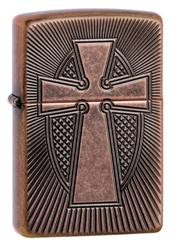 Zippo Armor Deep Carved Cross 49158