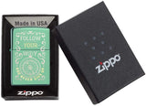 Zippo Follow Your Way Compass Design High Polish Green 49161