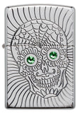 Zippo Sugar Skull Armor Crystal Eye High Polish Chrome 49172