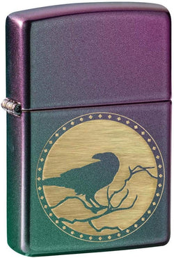 Zippo Raven Silhouette Design Iridescent 49186