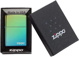 Zippo High Polish Teal Zippo Logo 49191ZL