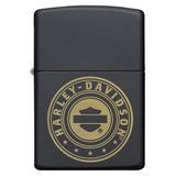 Zippo Harley-Davidson Laser Engrave Logo Black Matte 49197