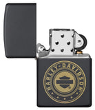 Zippo Harley-Davidson Laser Engrave Logo Black Matte 49197