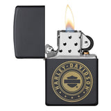 Zippo Harley-Davidson Laser Engrave Logo Black Matte 49197