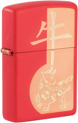 Zippo Year of The Ox Red Matte 49233