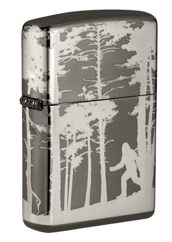 Zippo Big Foot Sasquatch in The Woods 360° Design Black Ice 49247