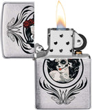 Zippo Day of The Dead Girl Design Brushed Chrome 49253