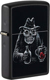 Zippo Bar Skull Design Black Matte 49254