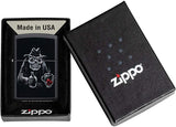 Zippo Bar Skull Design Black Matte 49254