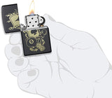 Zippo Gambling Design Black Matte Gambling 49257