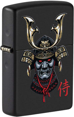 Zippo Samurai Helmet Design Black Matte 49259
