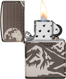 Zippo Armor Mountain Design Black Ice 49299