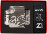 Zippo Armor Mountain Design Black Ice 49299