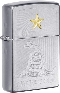 Zippo Don't Tread on Me Satin Chrome 49309