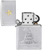 Zippo Don't Tread on Me Satin Chrome 49309