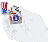 Zippo U.S. Air Force Crest and Flag Street Chrome 49312