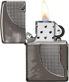 Zippo Armor Wolf Design Black Ice 49353