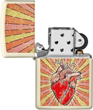 Zippo Heart Design Cream Matte 49397