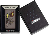 Zippo Phoenix Design Slim Black Ice 49407