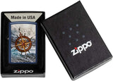 Zippo Compass Design Navy Matte 49408