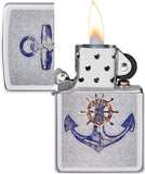 Zippo Anchor Fusion Design High Polish Chrome 49411