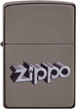 Zippo 3D Logo Black Ice 49417