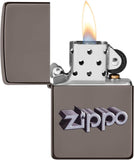 Zippo 3D Logo Black Ice 49417
