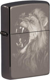 Zippo Fierce Lion Design Black Ice 49433