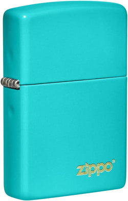 Zippo Flat Turquoise Logo 49454ZL