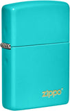 Zippo Flat Turquoise Logo 49454ZL