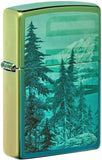 Zippo Mountain Design High Polish Teal 49461