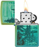 Zippo Mountain Design High Polish Teal 49461