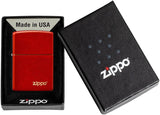 Zippo Metallic Red Matte Logo 49475ZL