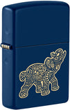 Zippo Lucky Elephant Design Navy Matte 49515