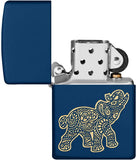 Zippo Lucky Elephant Design Navy Matte 49515