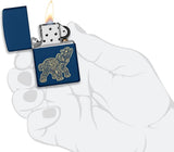 Zippo Lucky Elephant Design Navy Matte 49515